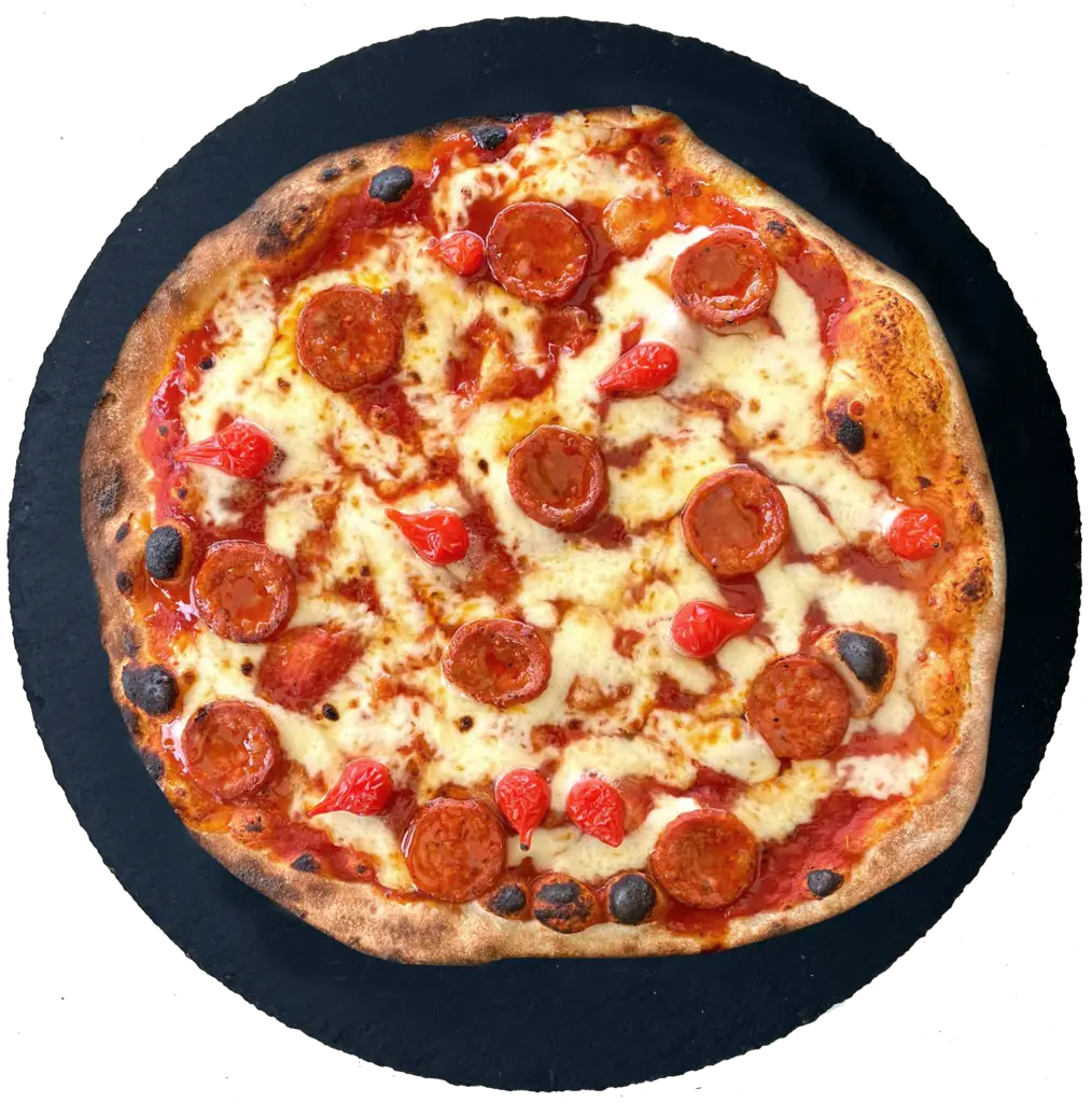 wallace and Dough Bee happy pizza